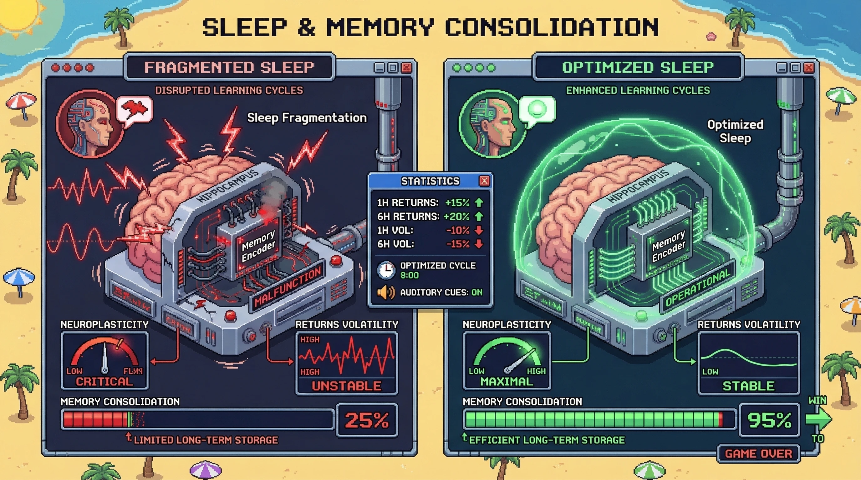 Infographic for: Hypothesis: Sleep fragmentation and memory consolidation in adults