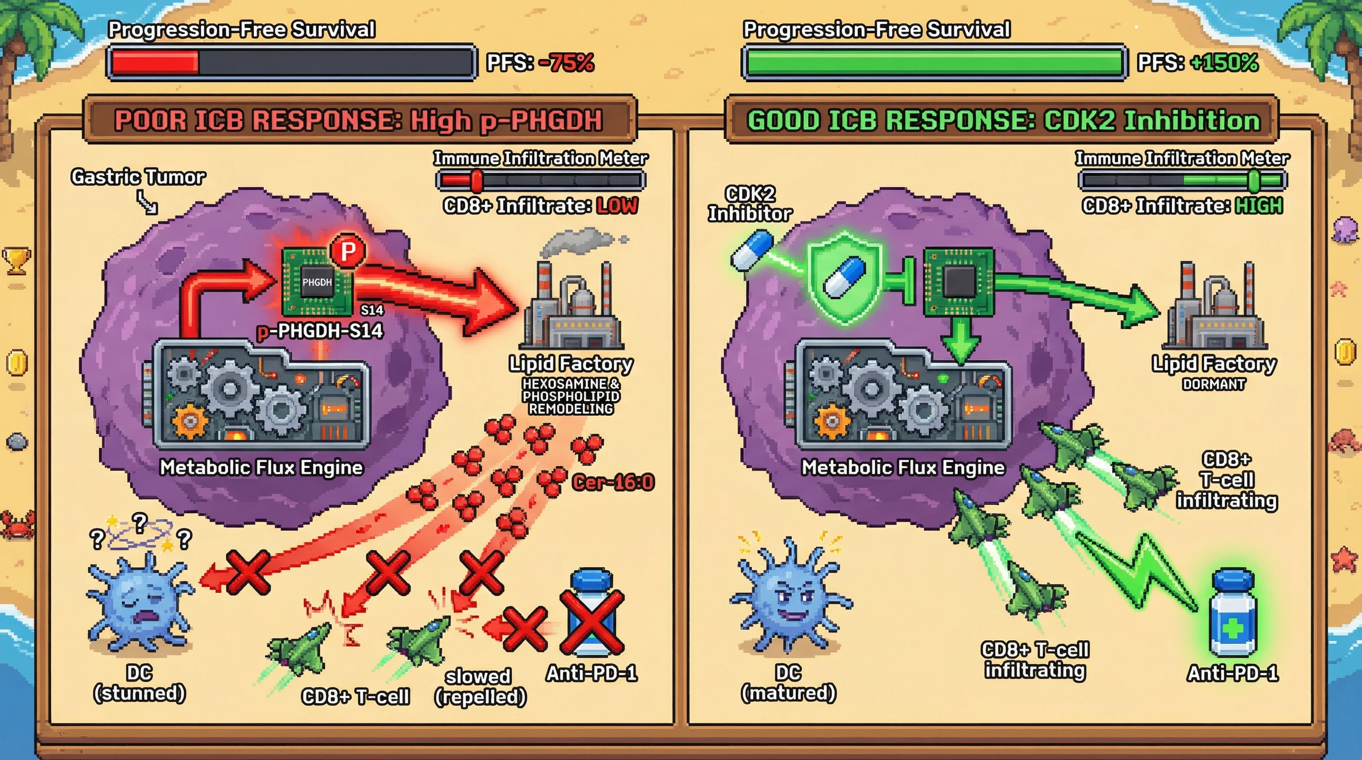 Infographic for: Phosphoproteomic‑Lipid Signature Predicts Immune Checkpoint Inhibitor Response in Gastric Cancer
