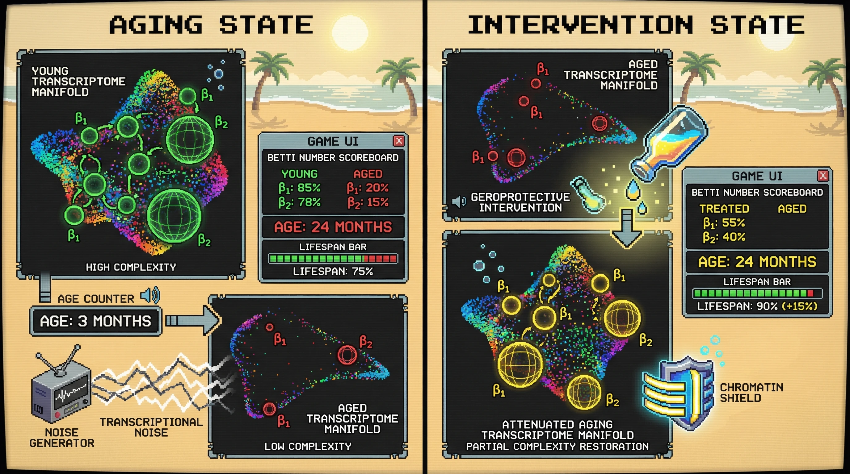 Infographic for: Topological Decay of the Aging Transcriptome: Persistent Homology as a Biomarker of Biological Age