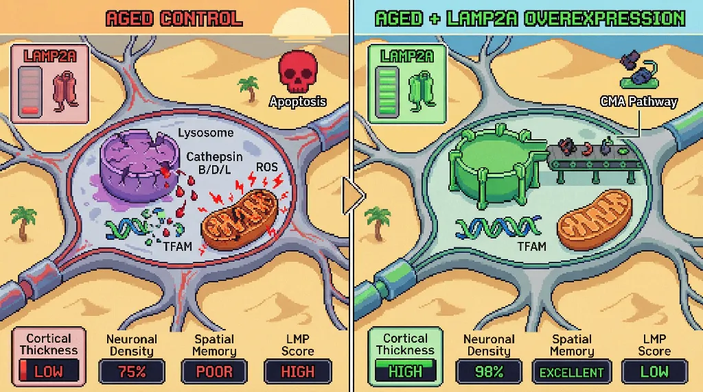 Infographic for: Lysosomal Stabilization as a Gatekeeper of Neuronal Eviction in Aging