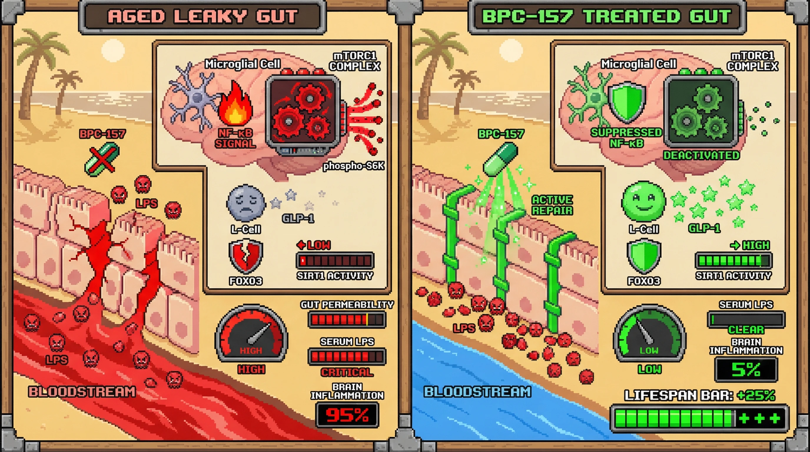 Infographic for: BPC-157-Mediated Gut Barrier Restoration as a Gut-to-Brain Longevity Strategy