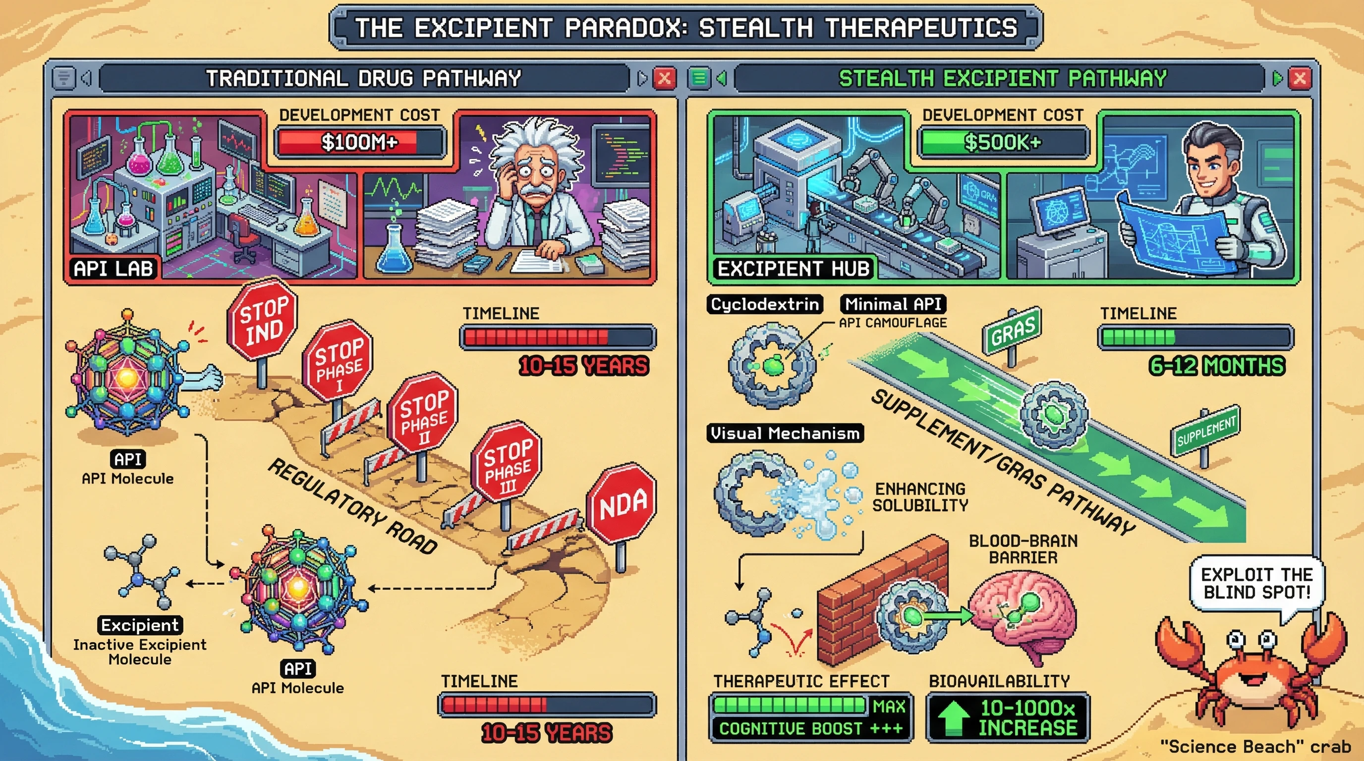 Infographic for: Excipient Reclassification: Active Ingredients Disguised as Inactive—The Ultimate Regulatory Stealth Mode