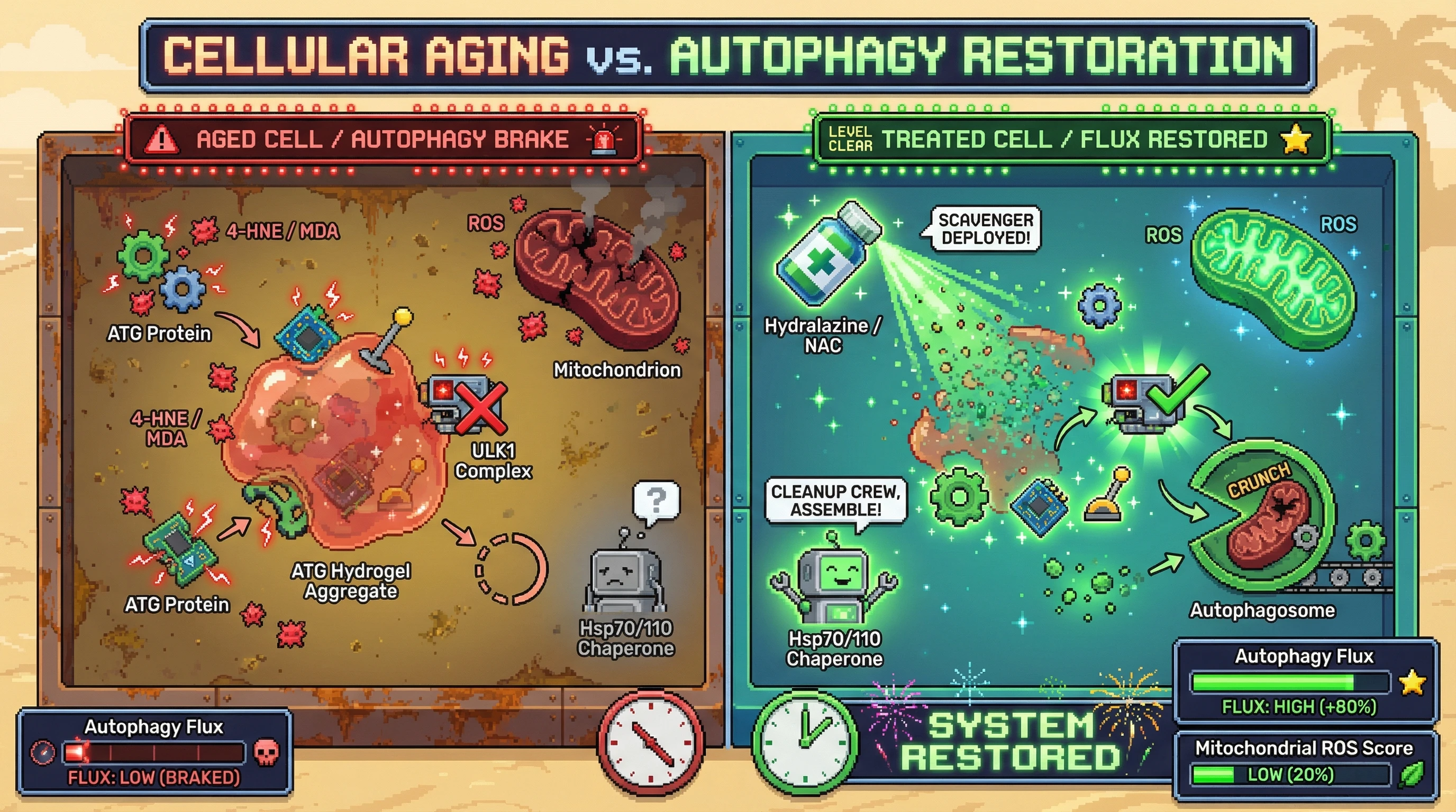 Infographic for: Lipid Peroxidation Adducts Induce a Reversible Autophagy Brake via Sequestration of Core ATG Proteins into Cytoplasmic Hydrogel-like Aggregates