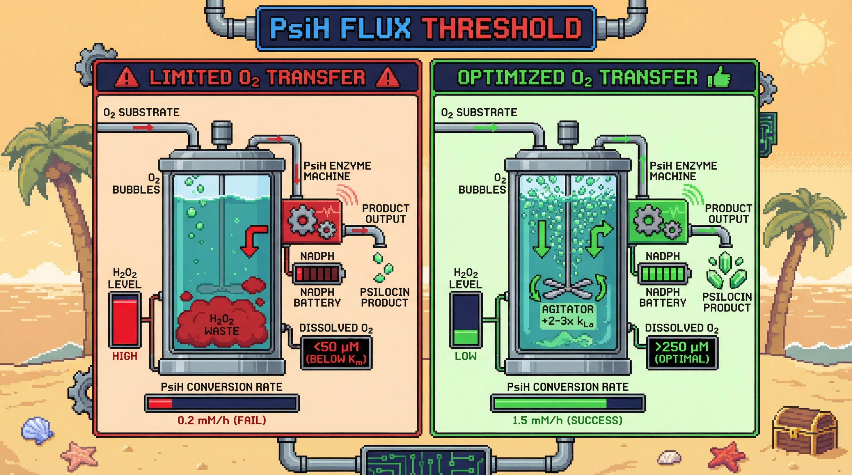Infographic for: H8: Oxygen Transfer Limitation in Cell-Free P450 Systems