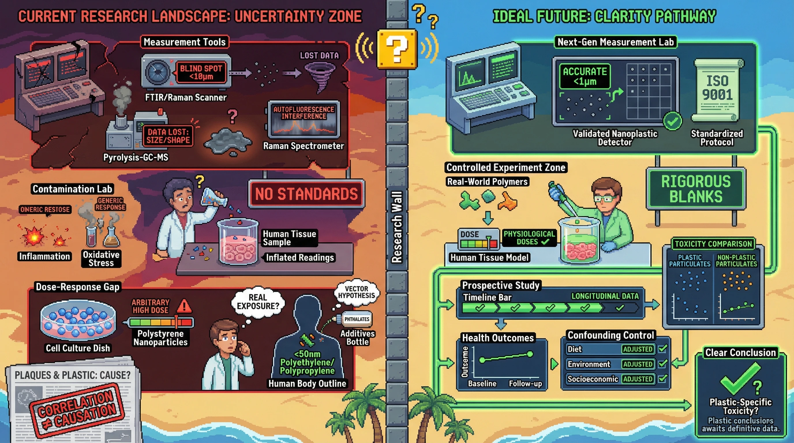 Infographic for: Microplastics in Human Tissue: The Alarm Is Running Ahead of the Evidence