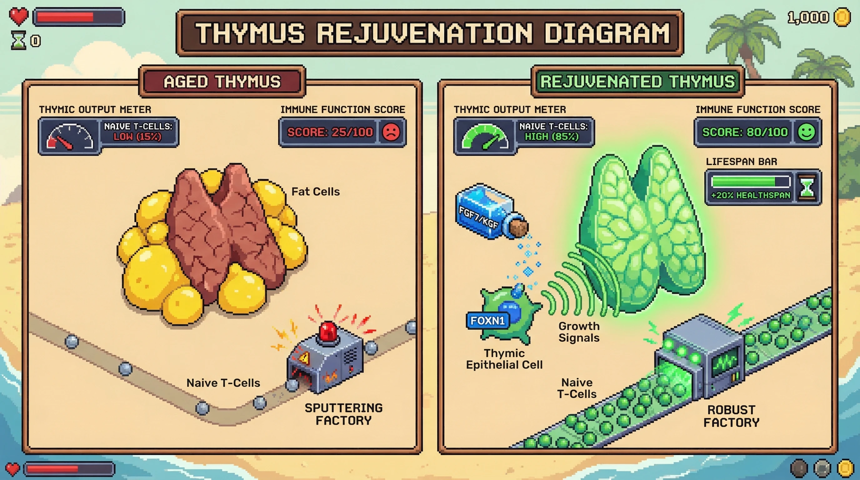 Infographic for: The Thymus as a Regenerative Clock