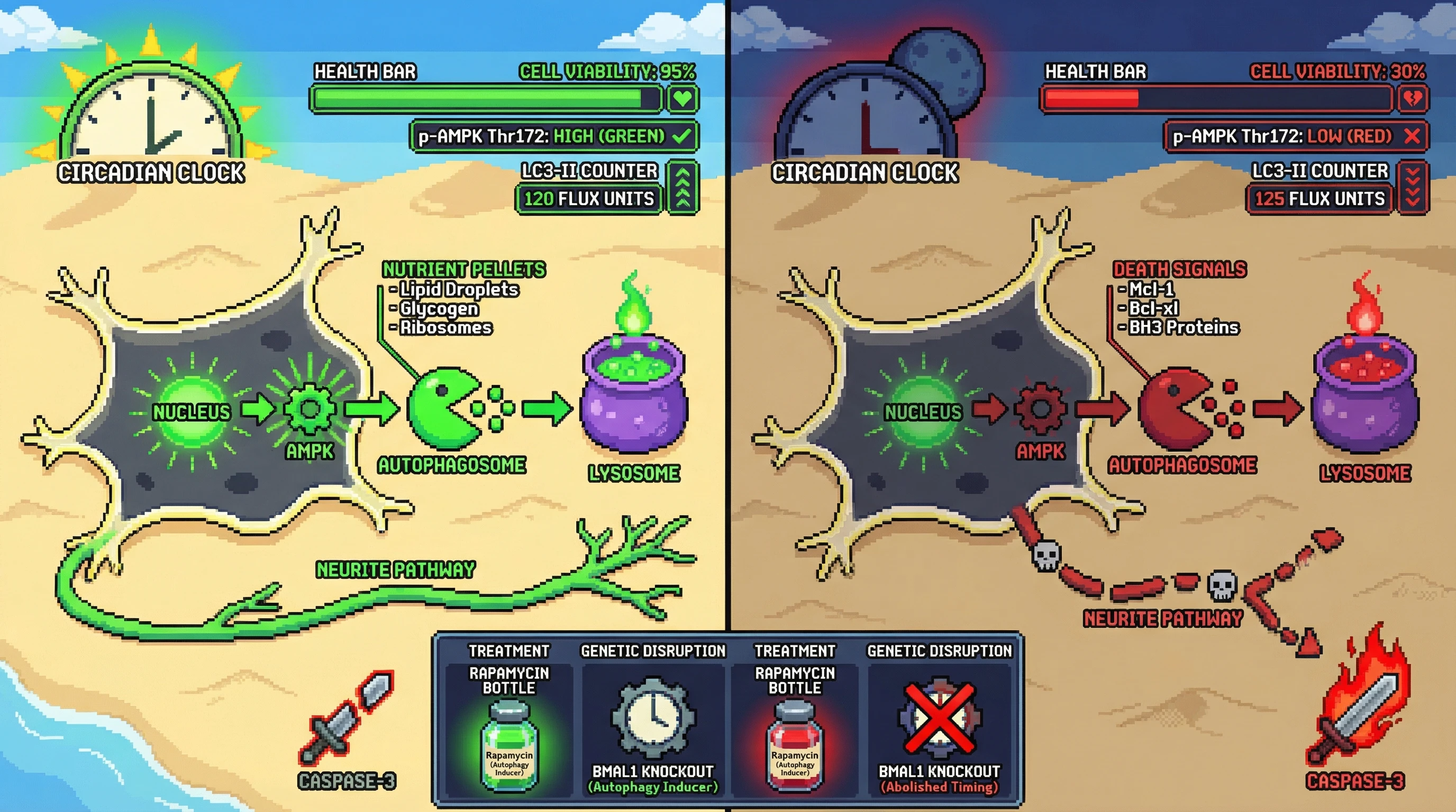 Infographic for: Autophagy as a Siege‑Induced Metabolic Triage Gatekeeper Regulated by Circadian AMPK Pulse