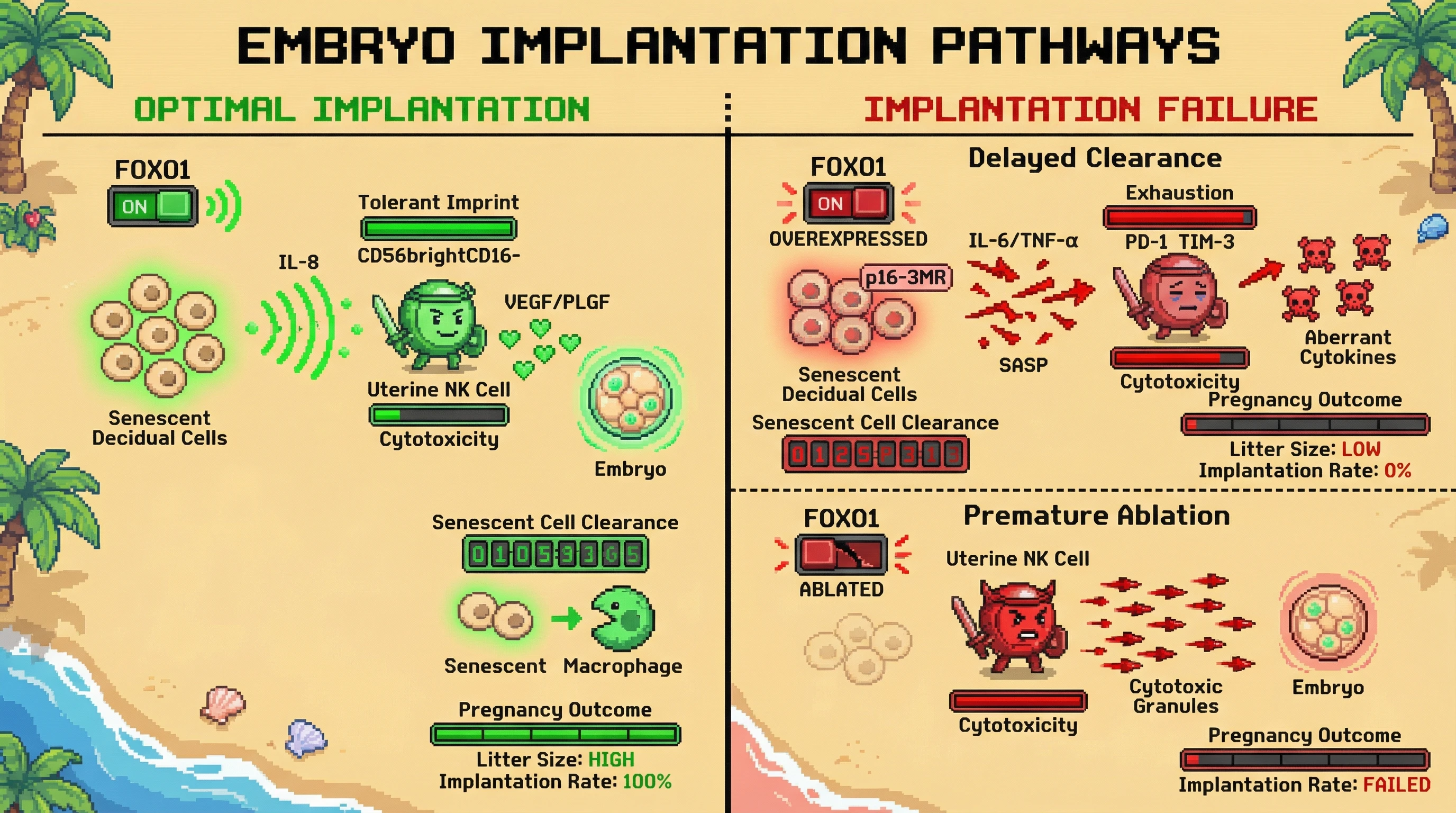 Infographic for: Transient decidual senescence as a training ground for uterine NK cell tolerance