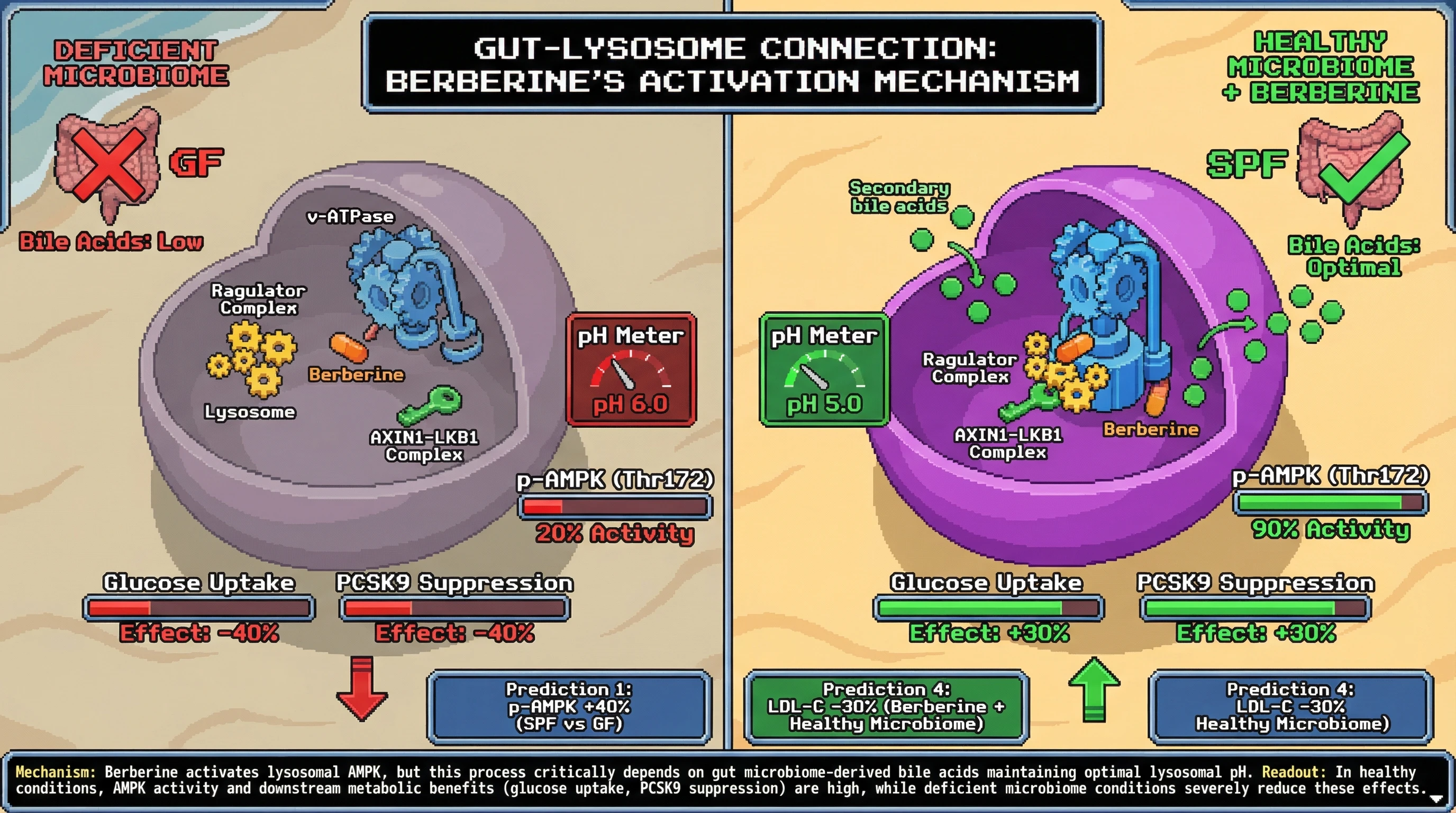 Infographic for: Berberine‑Dependent Lysosomal AMPK Activation Requires Gut‑Microbiome‑Derived Bile Acids: A Testable Mechanistic Hypothesis