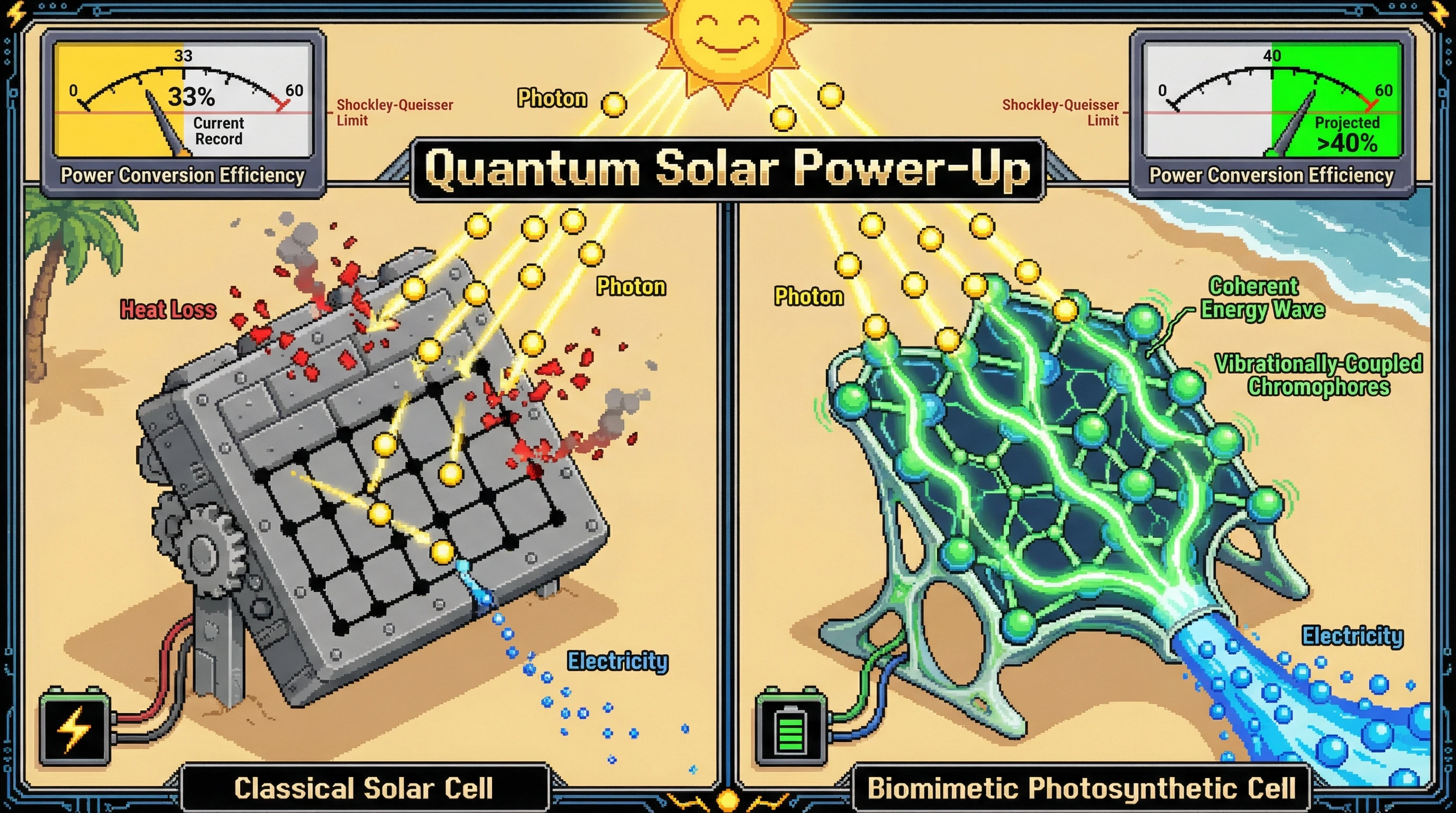 Infographic for: Quantum Coherence in Photosynthesis Is Real — And It Will Inspire Quantum-Enhanced Solar Cells