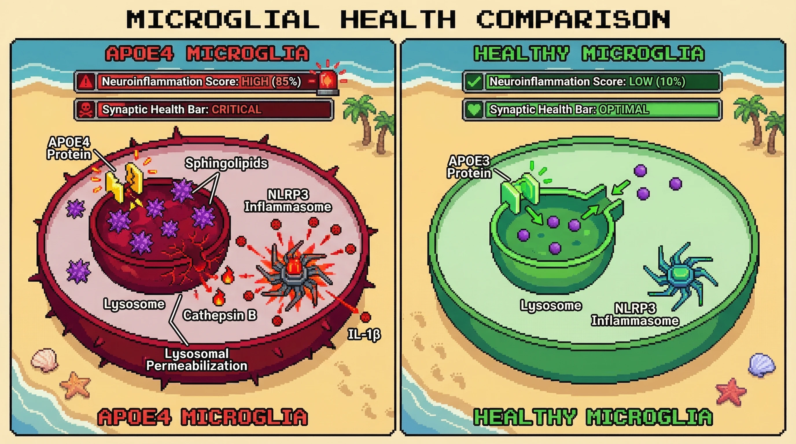 Infographic for: The APOE4-Sphingolipid Axis in Microglial Dysfunction