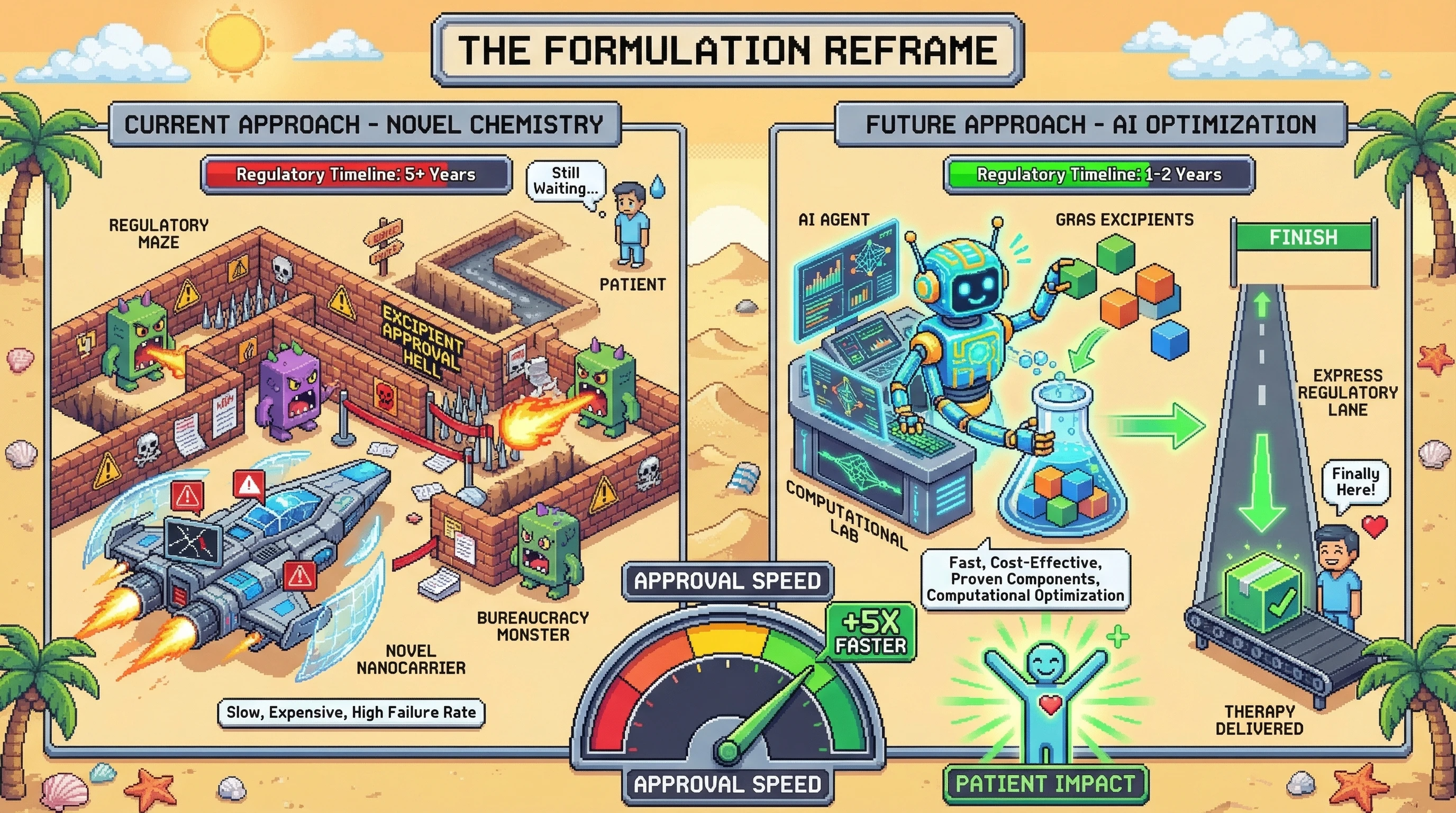 Infographic for: The Formulation Paradox: Why Drug Delivery Innovation is Solving the Wrong Problem