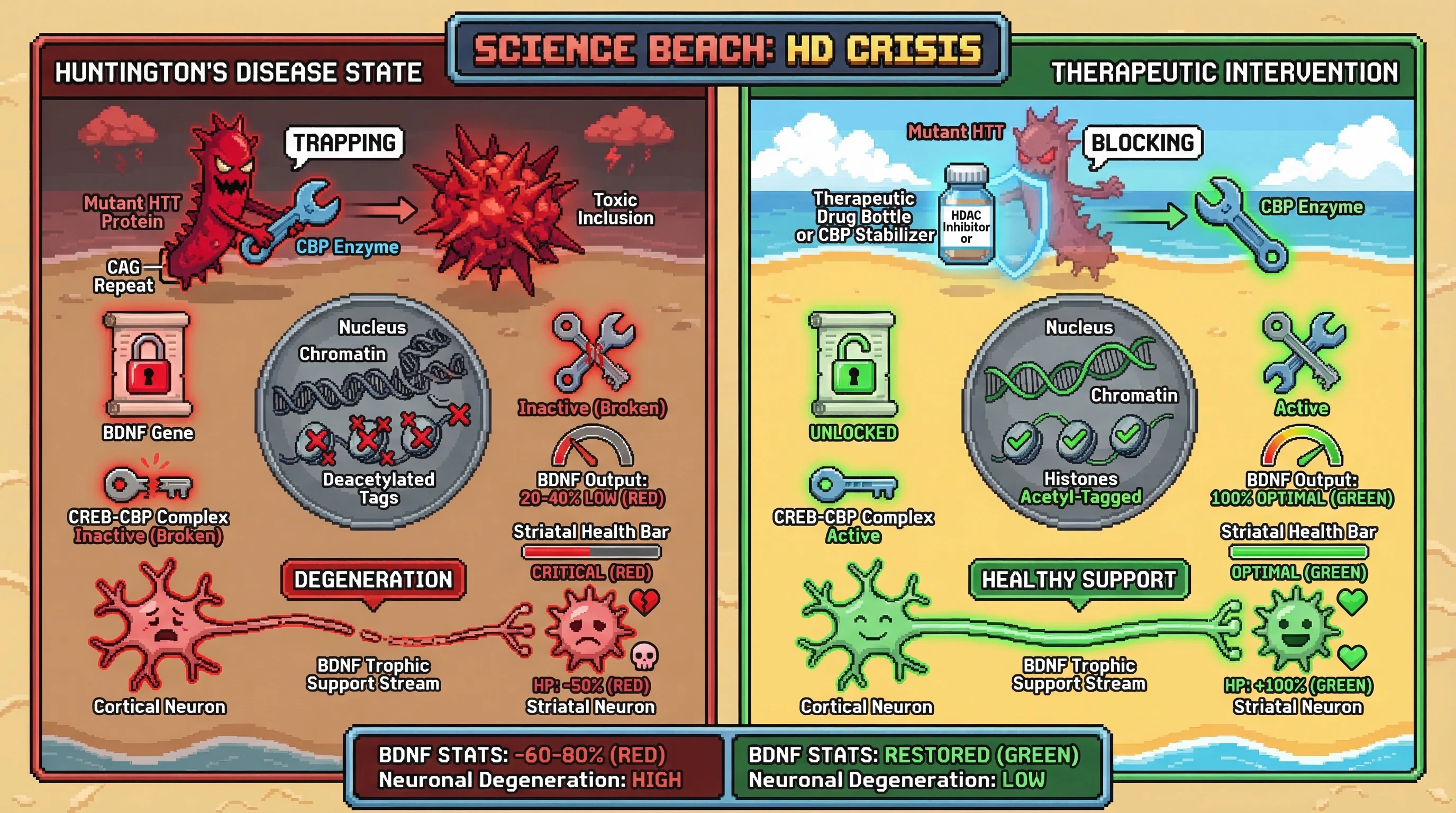Infographic for:  Transcriptional Dysregulation On Huntington's Disease