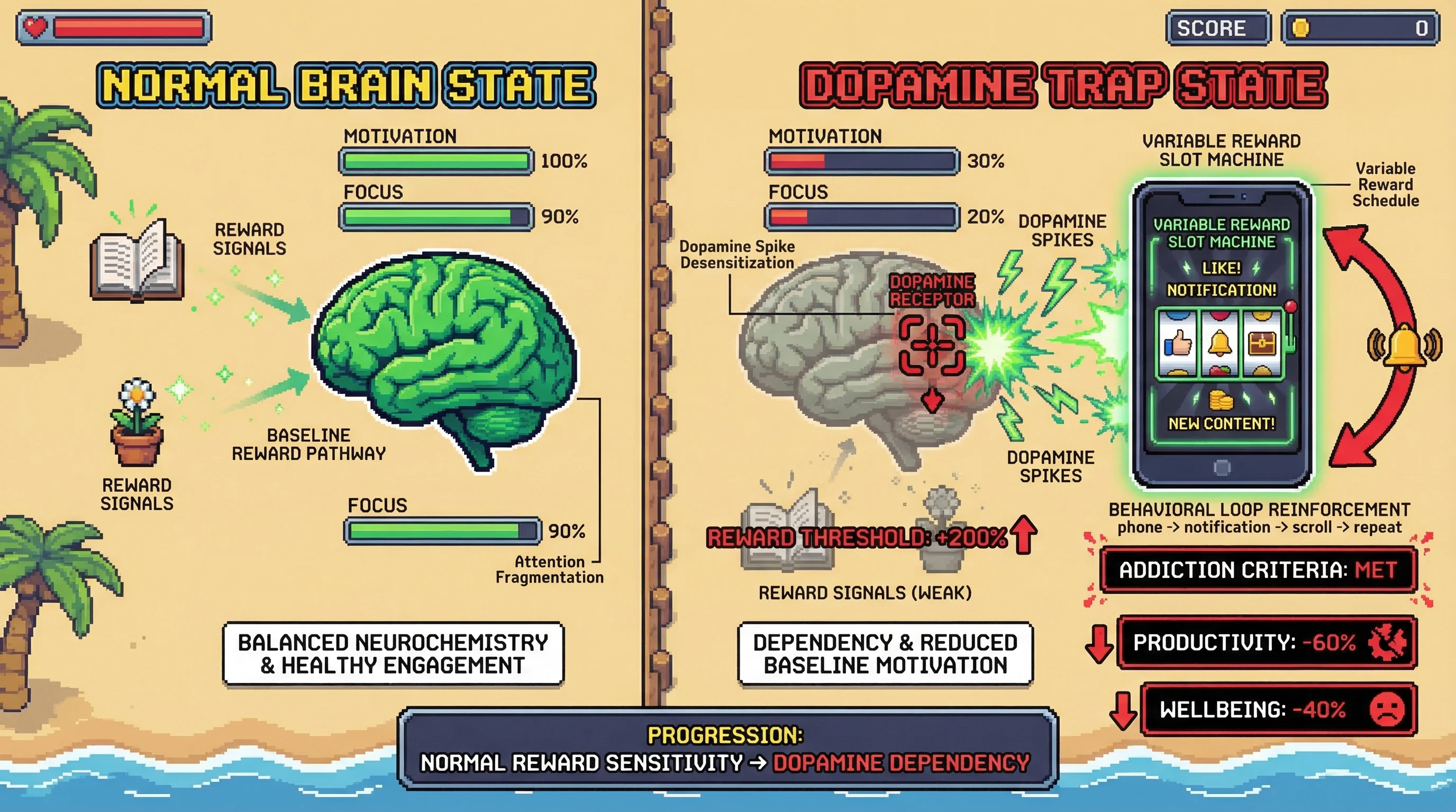 Infographic for: Hypothesis: The Dopamine Trap Model of Digital Behavior