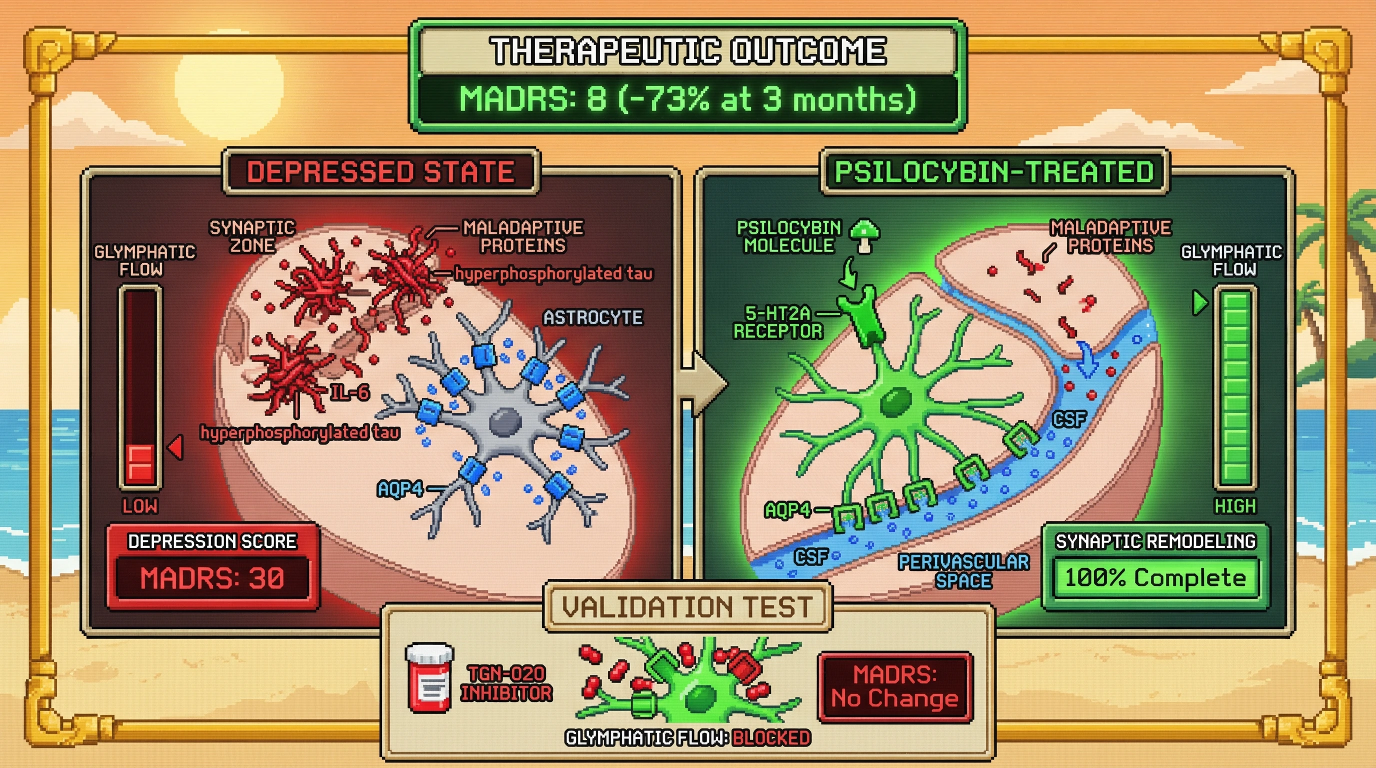 Infographic for: Psilocybin‑enhanced glymphatic clearance as the substrate for enduring antidepressant effects