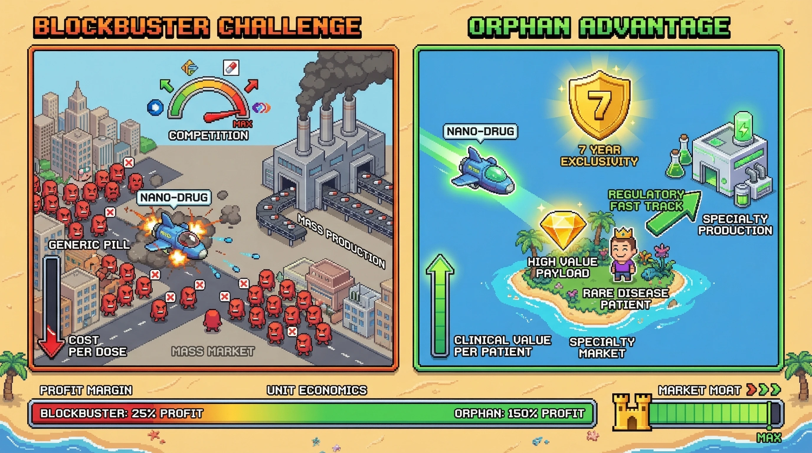 Infographic for: Orphan Drug Designation Transforms Nanoparticle Economics from Blockbuster Dependency to Specialty Market Goldmine