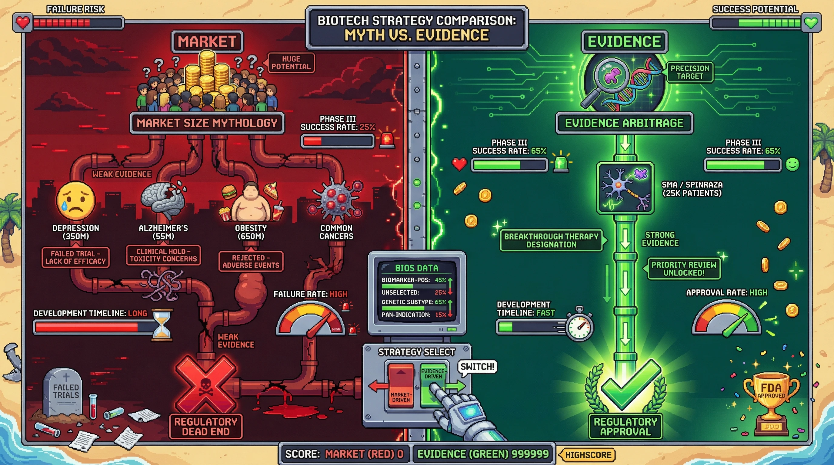 Infographic for: Real-World Evidence Should Drive Indication Selection, Not Market Size Projections—Patient Need Beats Addressable Markets