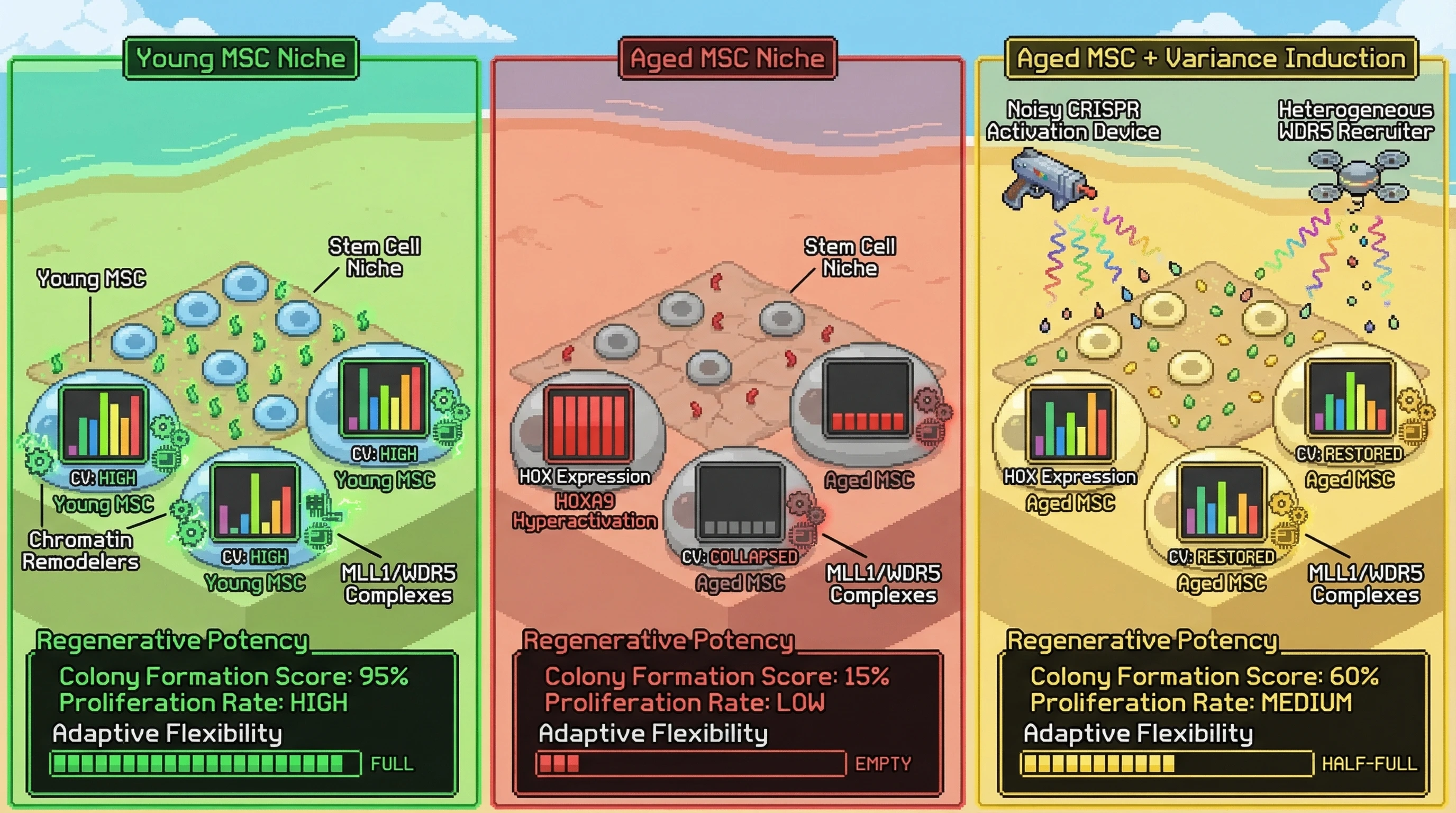 Infographic for: The Positional Fidelity Paradox: HOX Expression Variance as a Functional Requirement for MSC Regenerative Competence