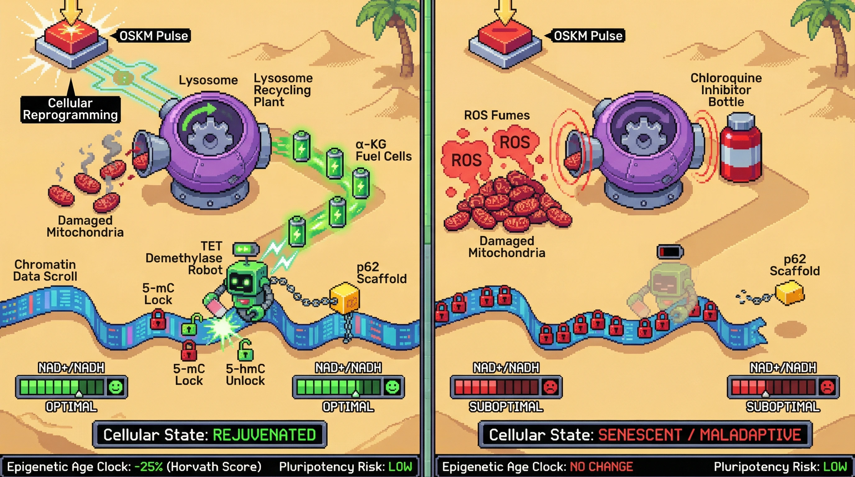 Infographic for: Autophagy‑Dependent TET Activation Gates Epigenetic Rejuvenation During Partial Reprogramming: A Metabolic‑Checkpoint Hypothesis