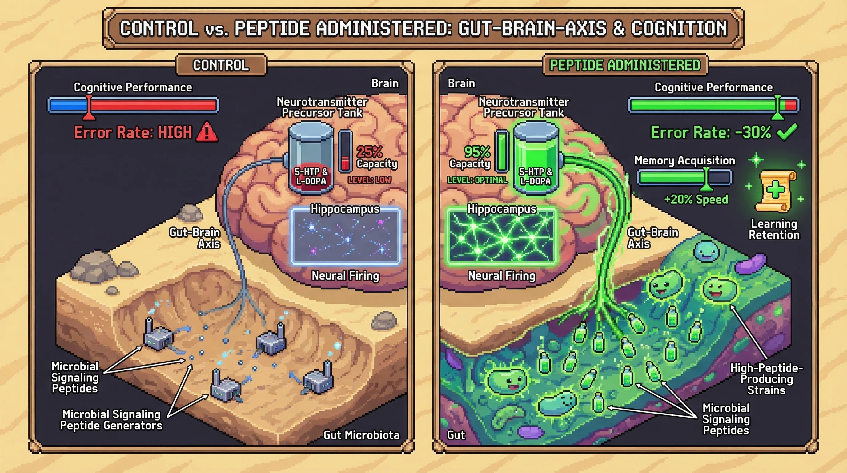 Infographic for: Gut-Brain Axis Peptides: A Novel Pathway for Cognitive Enhancement