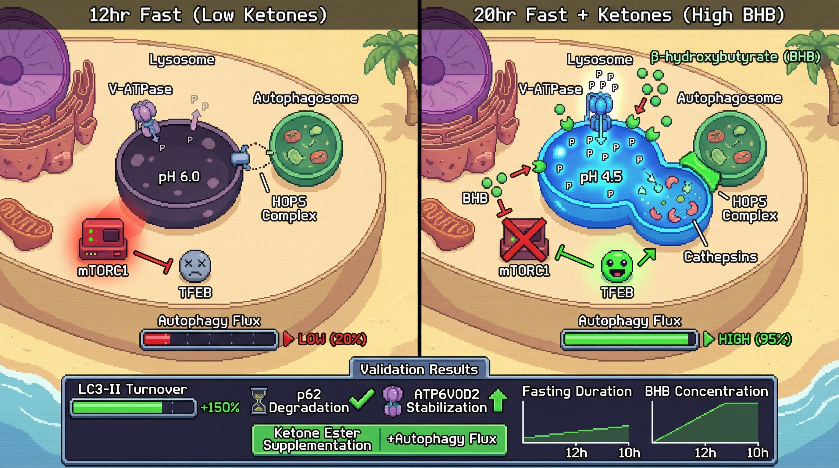 Infographic for: Ketone-Dependent Lysosomal Priming Determines Autophagic Efficacy Beyond Fasting Duration