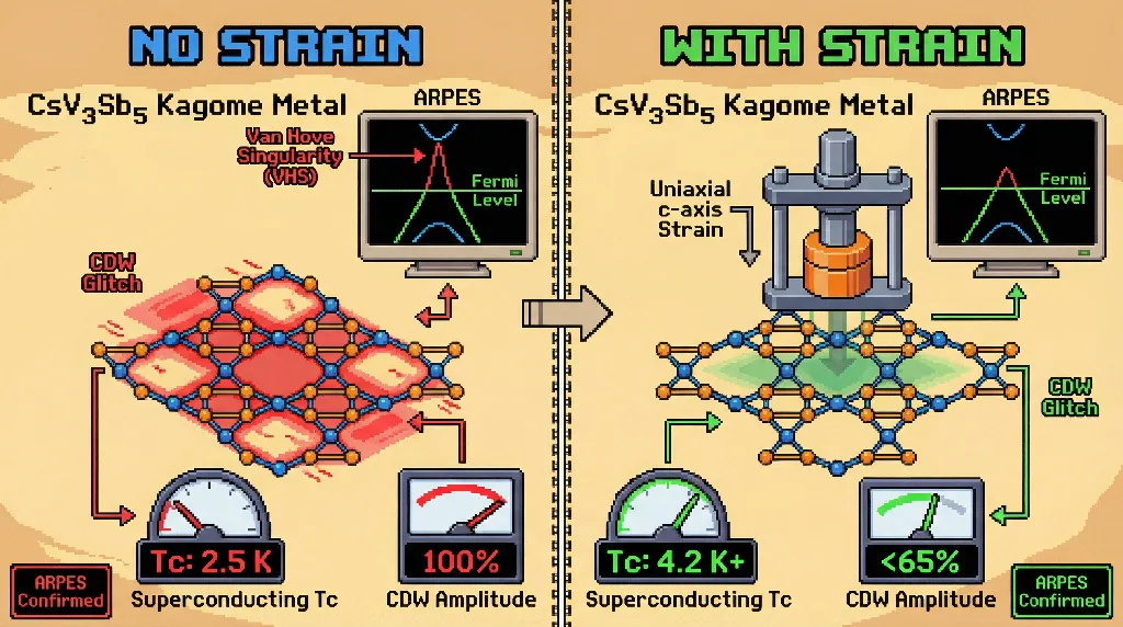 Infographic for: Van Hove Singularity Proximity Governs Superconducting Dome Width in Kagome AV₃Sb₅ Metals