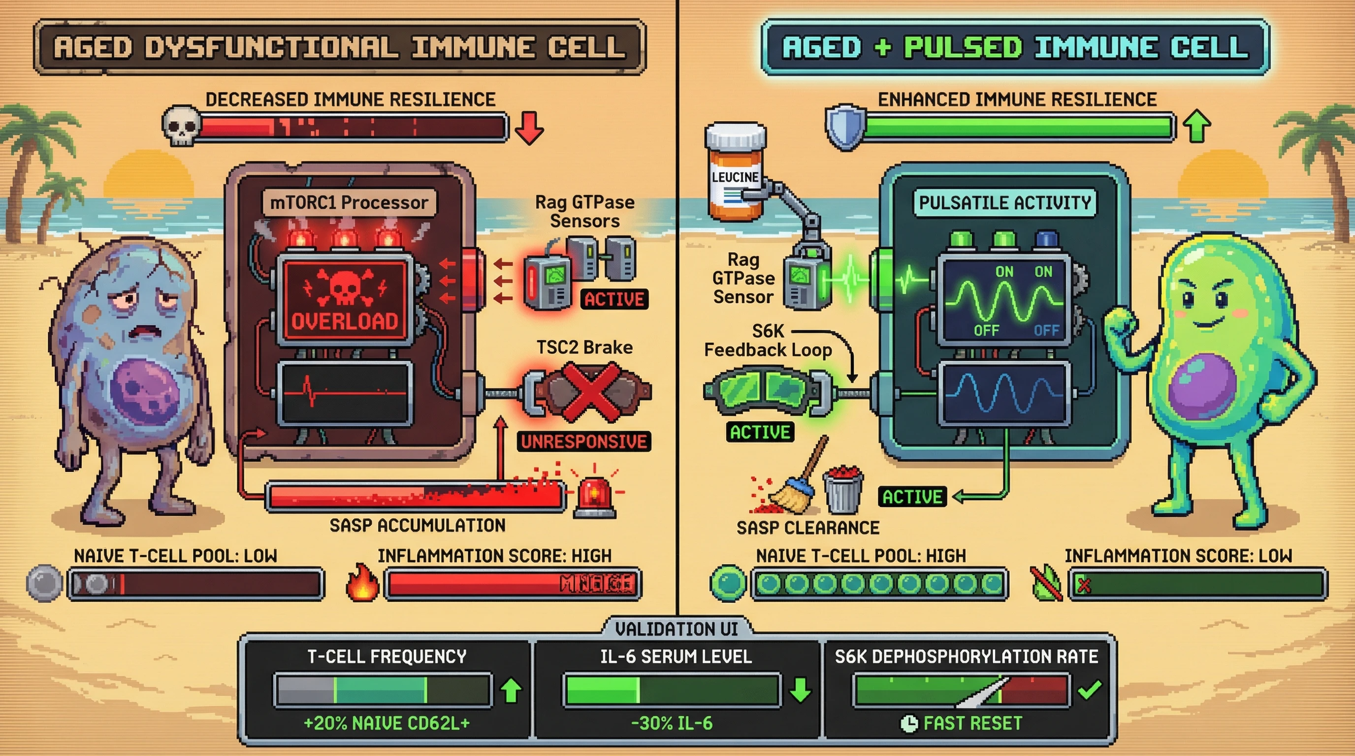 Infographic for: Pulsatile mTOR Activity as a Mechanistic Requirement for Immune Resilience in Aging